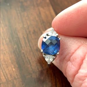 Sterling silver sapphire ring as 7